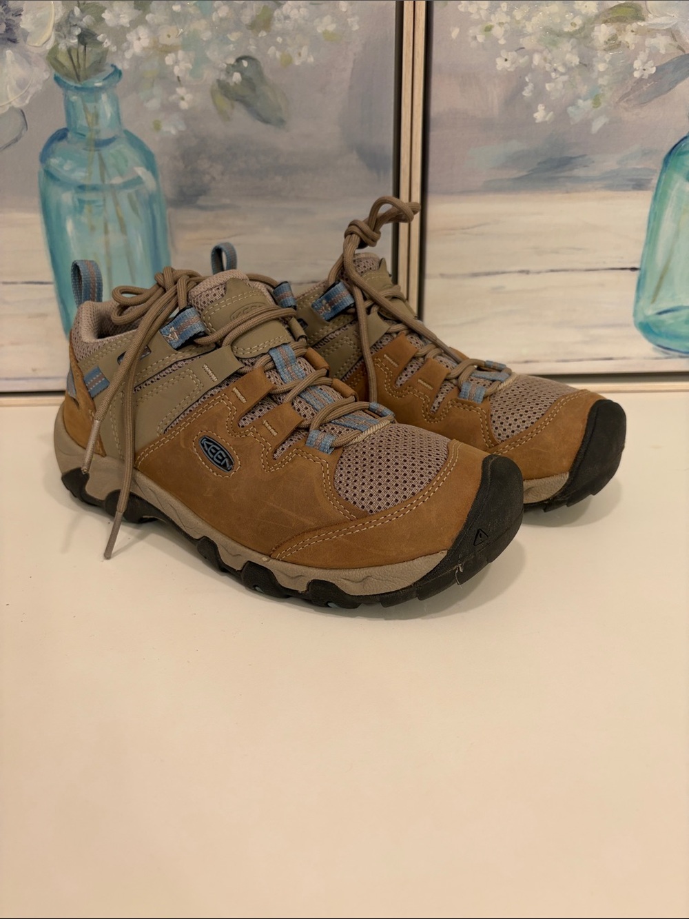 KEEN Steens Vent Women’s Hiking Shoes Timberwolf Blue Size 8.5